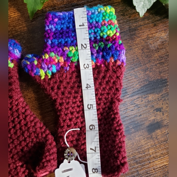 NWT* Handmade Fingerless gloves💜 super soft acrylic yarn, MarpleMade Designs, - Picture 8 of 8